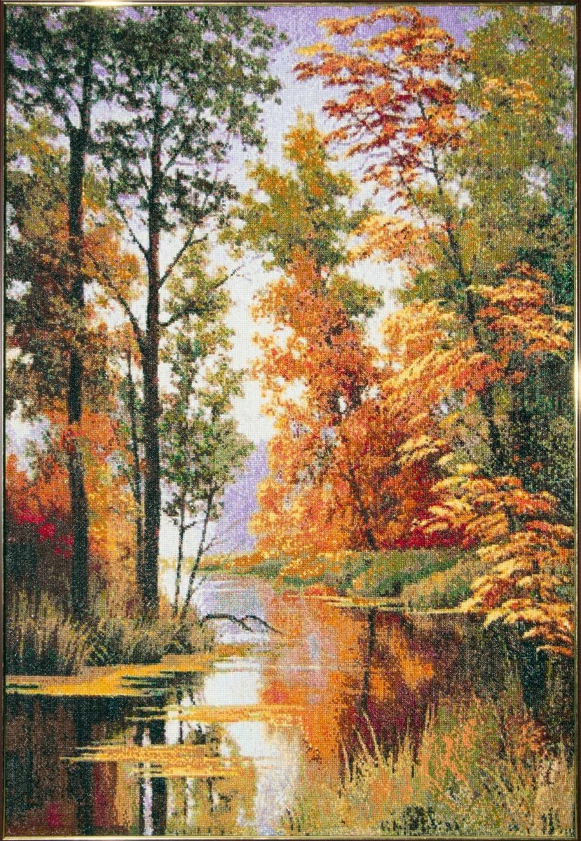 Осень–очей очарованье - вода, золотая осень, солнце, листва, деревья - оригинал