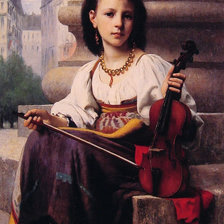 Схема вышивки «La jeune musicienne»