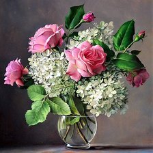 Flowers in a glass jar 2