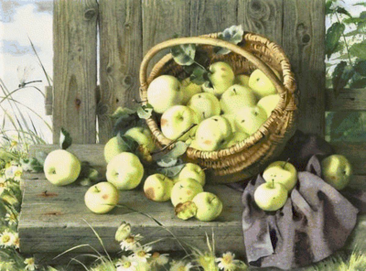 НАТЮРМОРТ С ЯБЛОКАМИ - натюрморт с яблоками - предпросмотр