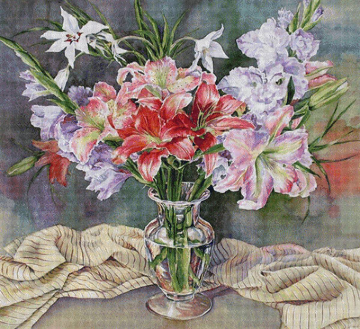 Букет в вазе - цветы в вазе, цветы - предпросмотр