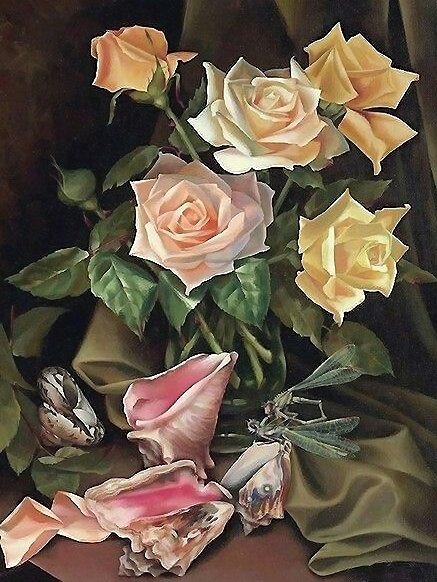 натюрморт - розы, натюрморт, цветы - оригинал