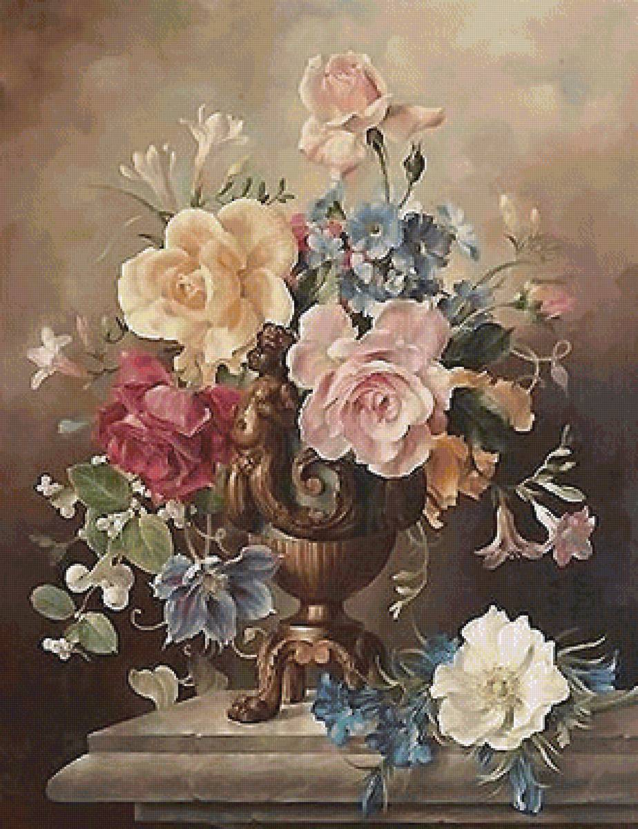 букет - цветы, букет, ваза - предпросмотр