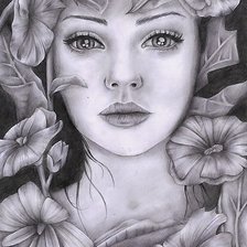 Схема вышивки «Девушка»