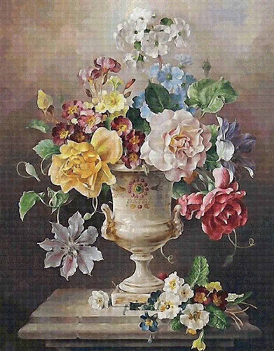 букет - цветы, букет, ваза - предпросмотр