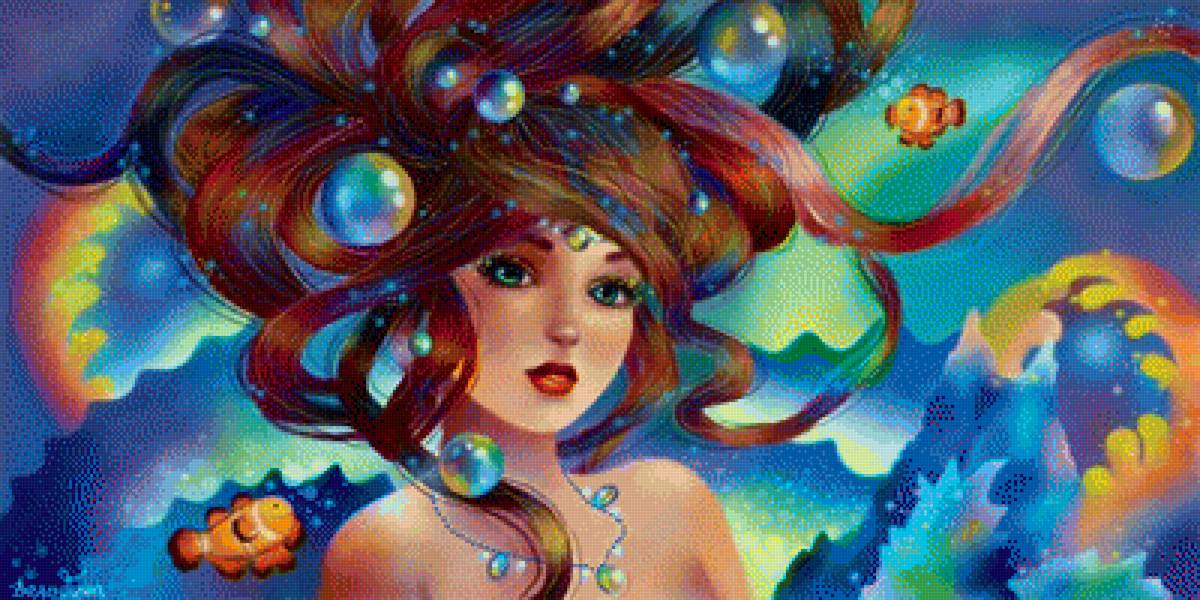 Дева - море, красота, стихия, дева, вода, пространство - предпросмотр