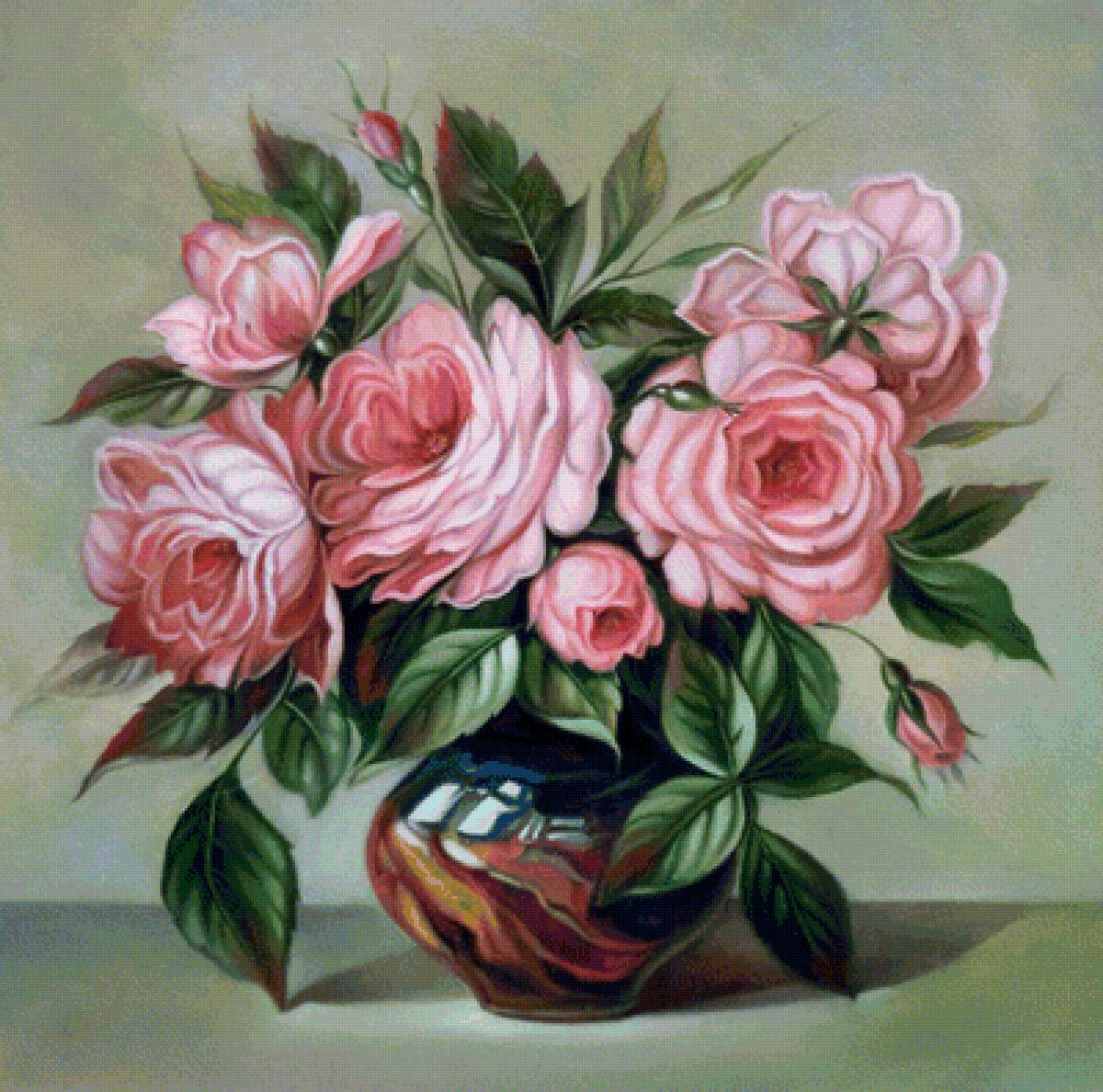 Розы - букет, цветы в вазе, цветы - предпросмотр