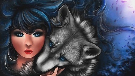 Девушка и волк - оригинал