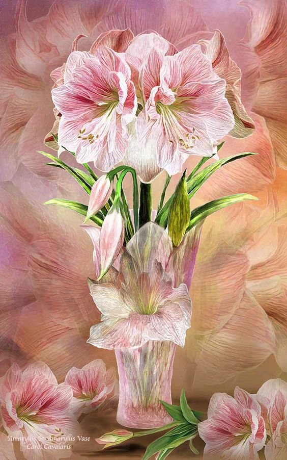 ЦВЕТЫ В ВАЗЕ - carol cavalaris, цветы в вазе - оригинал