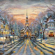 Схема вышивки «Winter village»