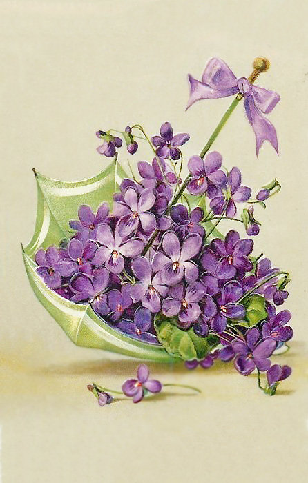 Серия "Зонтики" - зонтик, цветы - оригинал