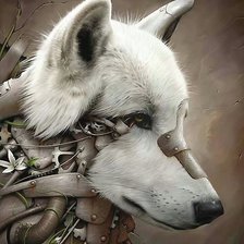 Схема вышивки «Волк»