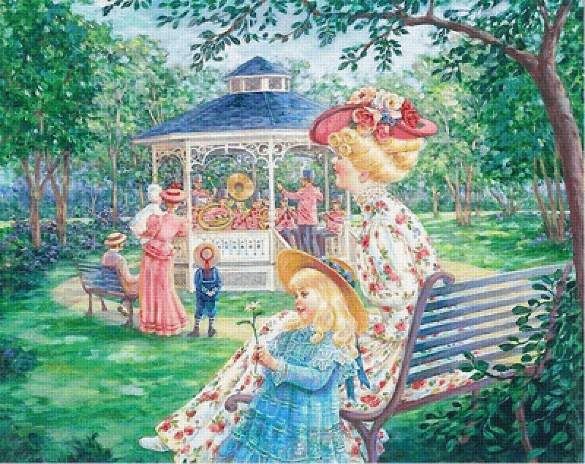 в парке - парк, дети - предпросмотр