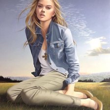 Схема вышивки «Девушка»