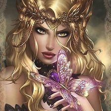 Схема вышивки «Девушка»