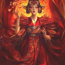 Схема вышивки «Девушка»