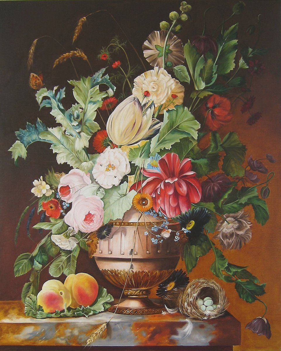 натюрморт - ваза, цветы - оригинал