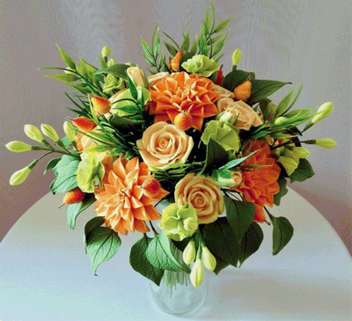 георгины в букете2 - букет, фото, цветы - предпросмотр