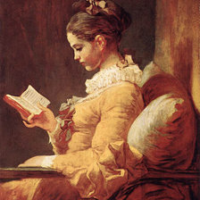 Схема вышивки «девушка с книгой»