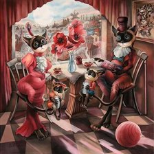 Схема вышивки «Кафе La Сhatte»