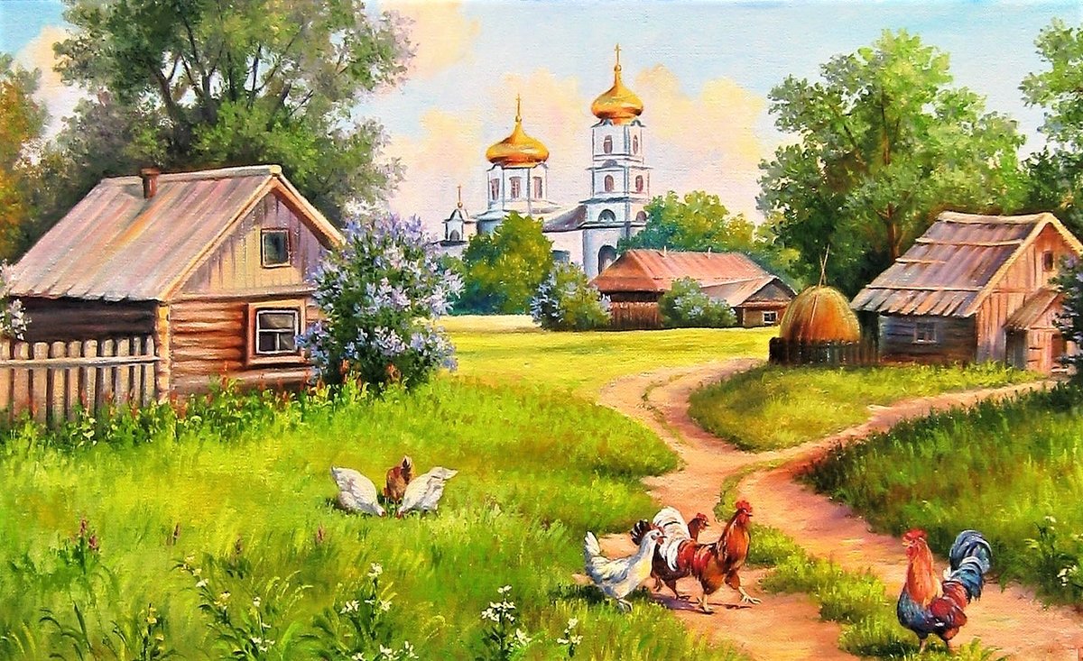 Самарская - пейзаж, картина, лето, живопись - оригинал