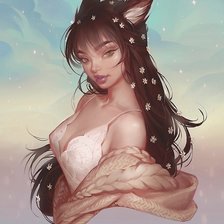 Схема вышивки «Девушка»