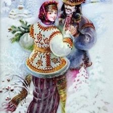 Схема вышивки «двое»