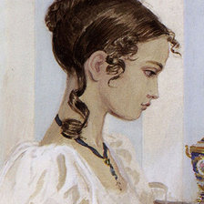 Схема вышивки «пушкинская девушка»