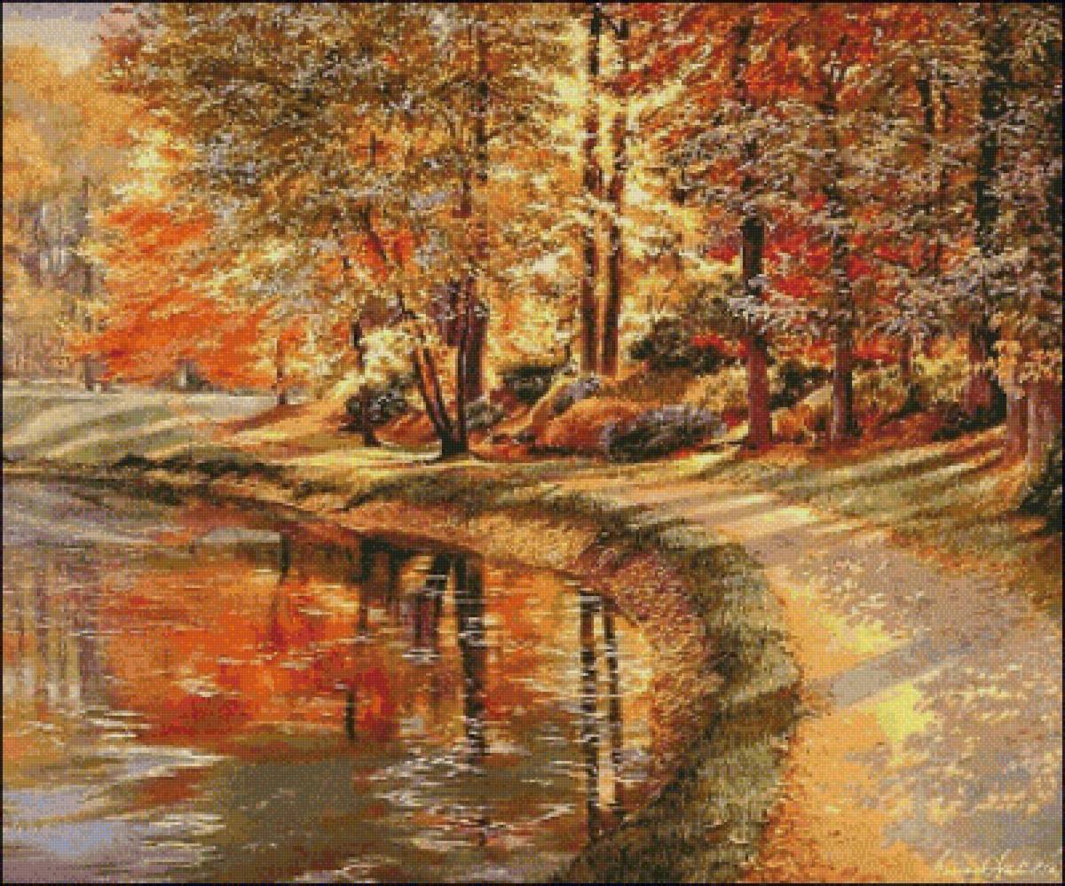 Осенний пейзаж - пейзаж - предпросмотр