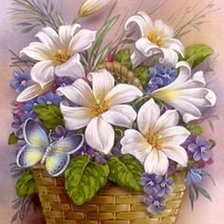 Схема вышивки «цветя»