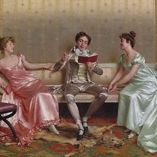 Схема вышивки «чтение»