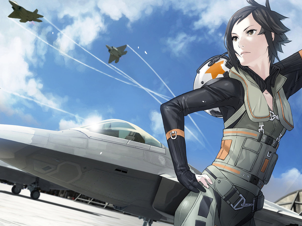 457 - девушка самолет - оригинал