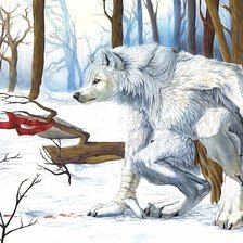 Схема вышивки «Волк»