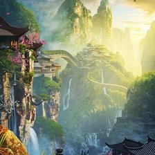 Схема вышивки «пейзаж»