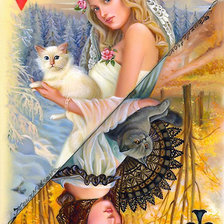 Схема вышивки «Дама»