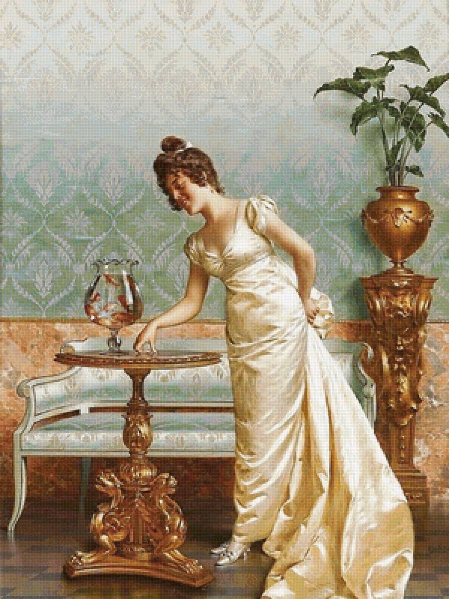 золотые рыбки - дама, рыбки - предпросмотр