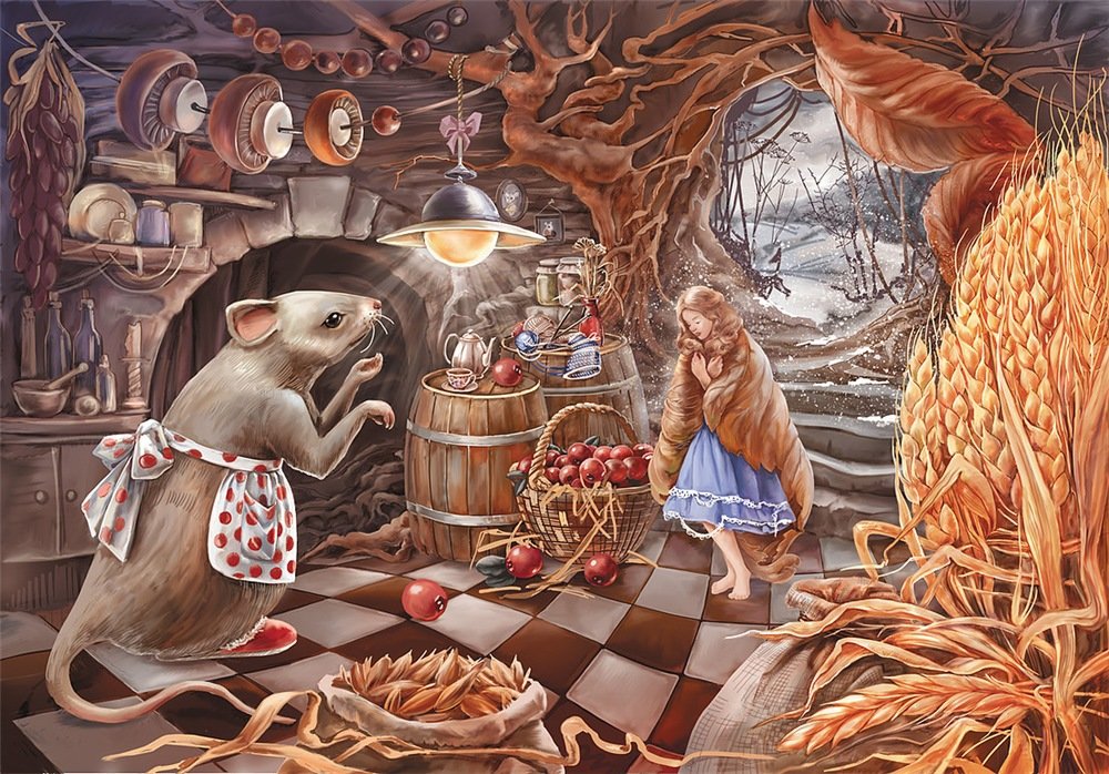 Дюймовочка - девочка, мышка, детское, сказочное - оригинал