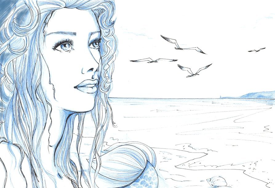 русалка - девушка - оригинал