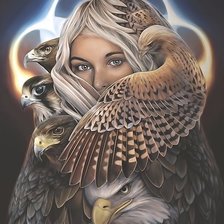 Схема вышивки «Девушка»