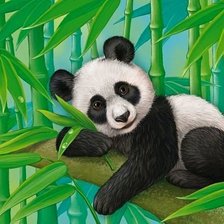 Схема вышивки «панда»