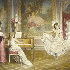 Схема вышивки «урок танцев»