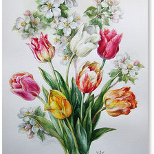 Схема вышивки «tulipány»