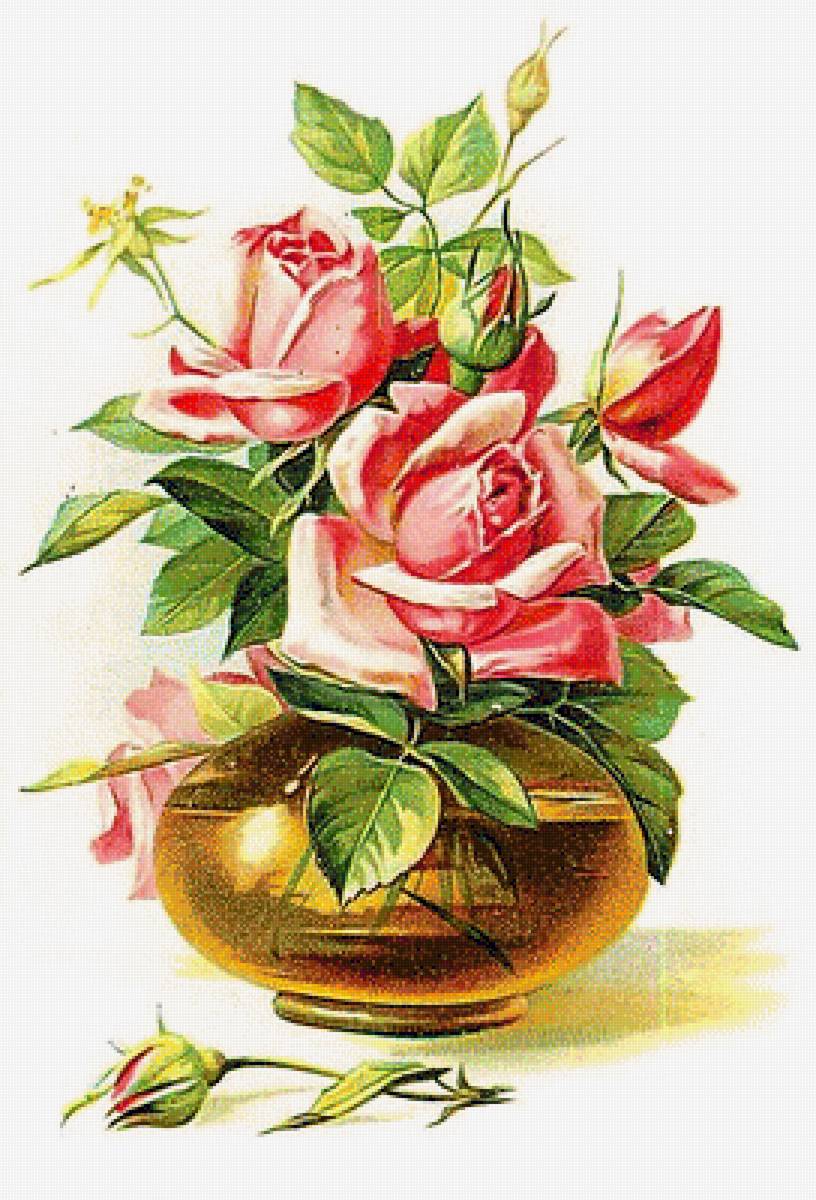 Натюрморт. - натюрморт, розы, живопись. - предпросмотр