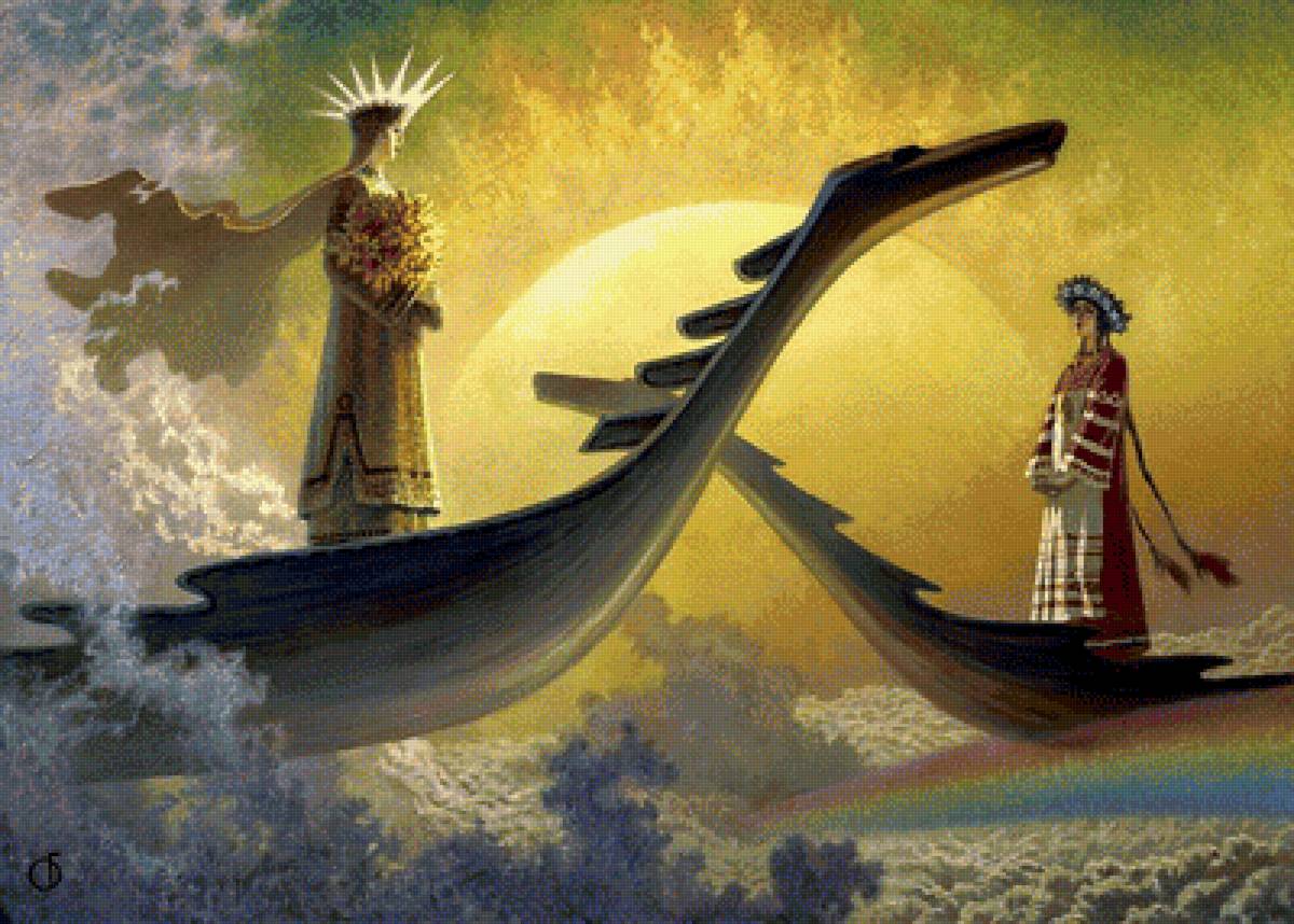 У небесного причала - живопись, ольшанский - предпросмотр