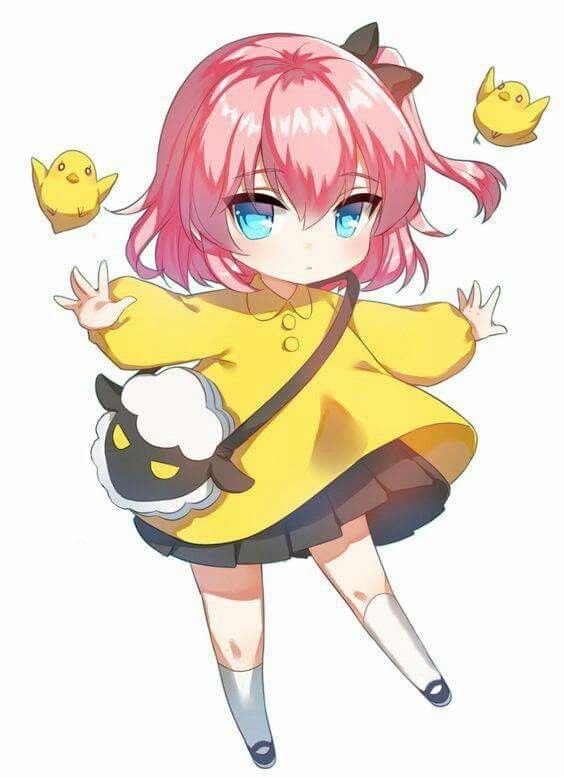 Чиби с овечкой - девочка овечка - оригинал