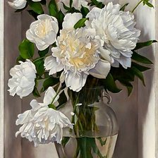 Схема вышивки «Пионы.»