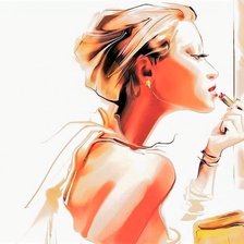 Схема вышивки «Макияж»