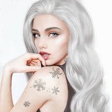 Схема вышивки «Девушка»