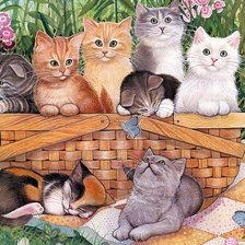 Схема вышивки «котята»