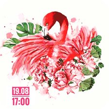 Схема вышивки «Фламинго»